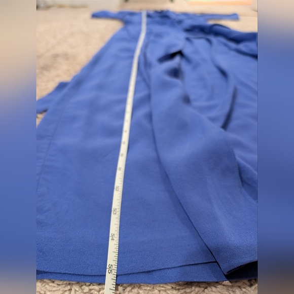 DIANE VON FURSTENBERG Glennis 100% Silk Wrap Maxi Dress in Cornflower Blue - Picture 13 of 13